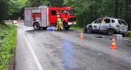 Pożar samochodu - pojazd spłonął - zdjęcie 4