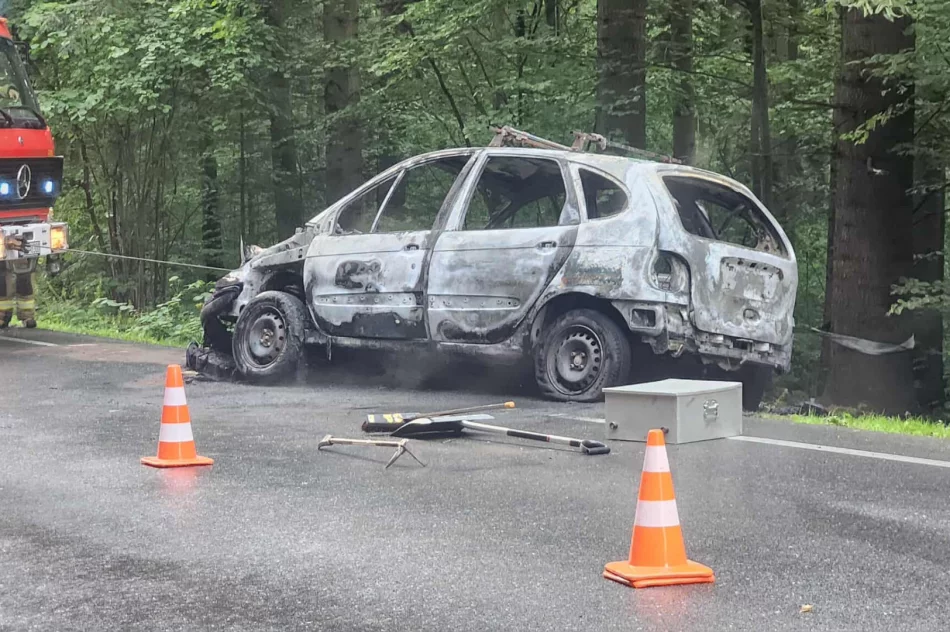 Pożar samochodu - pojazd spłonął - zdjęcie 5