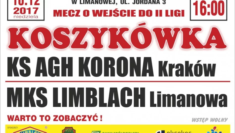 Mecz na szczycie w Limanowej, celem zdobycie Korony - zdjęcie 1