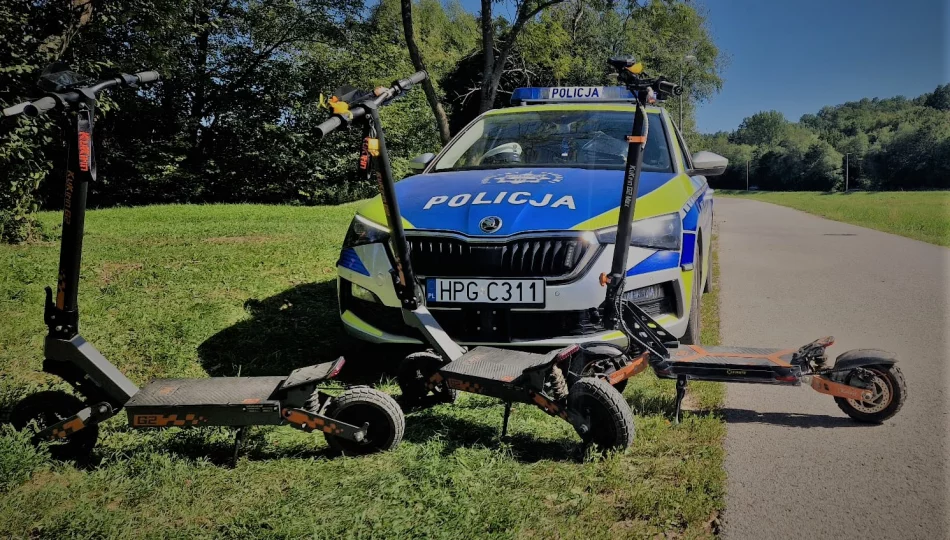 Policja kontrolowała użytkowników hulajnóg elektrycznych (przepisy) - zdjęcie 1