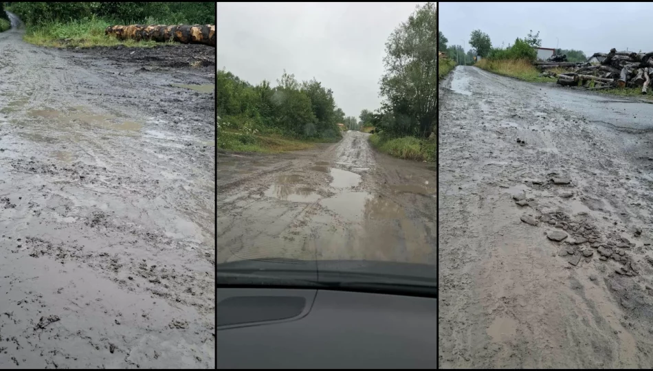 Spór instytucji o drogę. “Jest dramat: jeździmy w błocie, dziura na dziurze” - zdjęcie 1