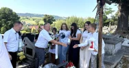 Upamiętnienie porucznika Janka Wróbla nad grobem w Męcinie - zdjęcie 5