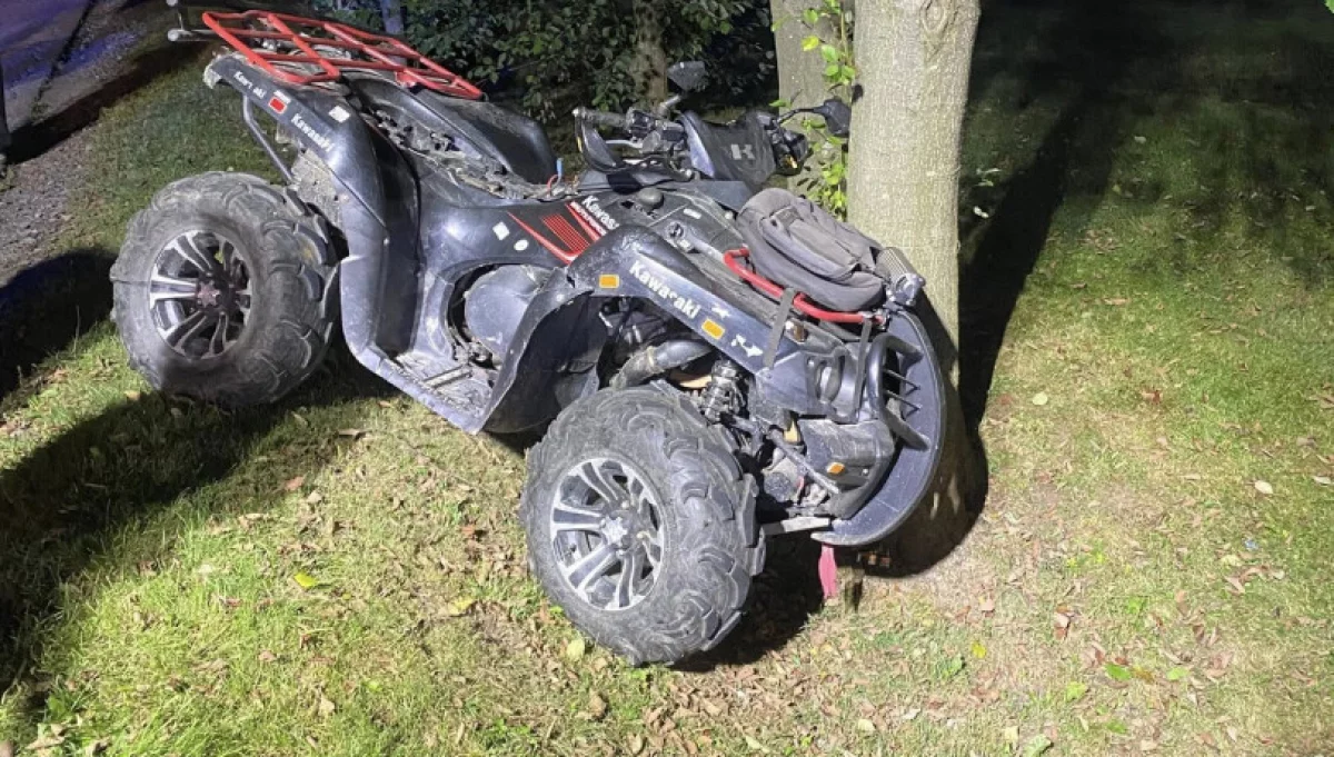 Wypadek z udziałem quada/fot.: OSP Jurków
