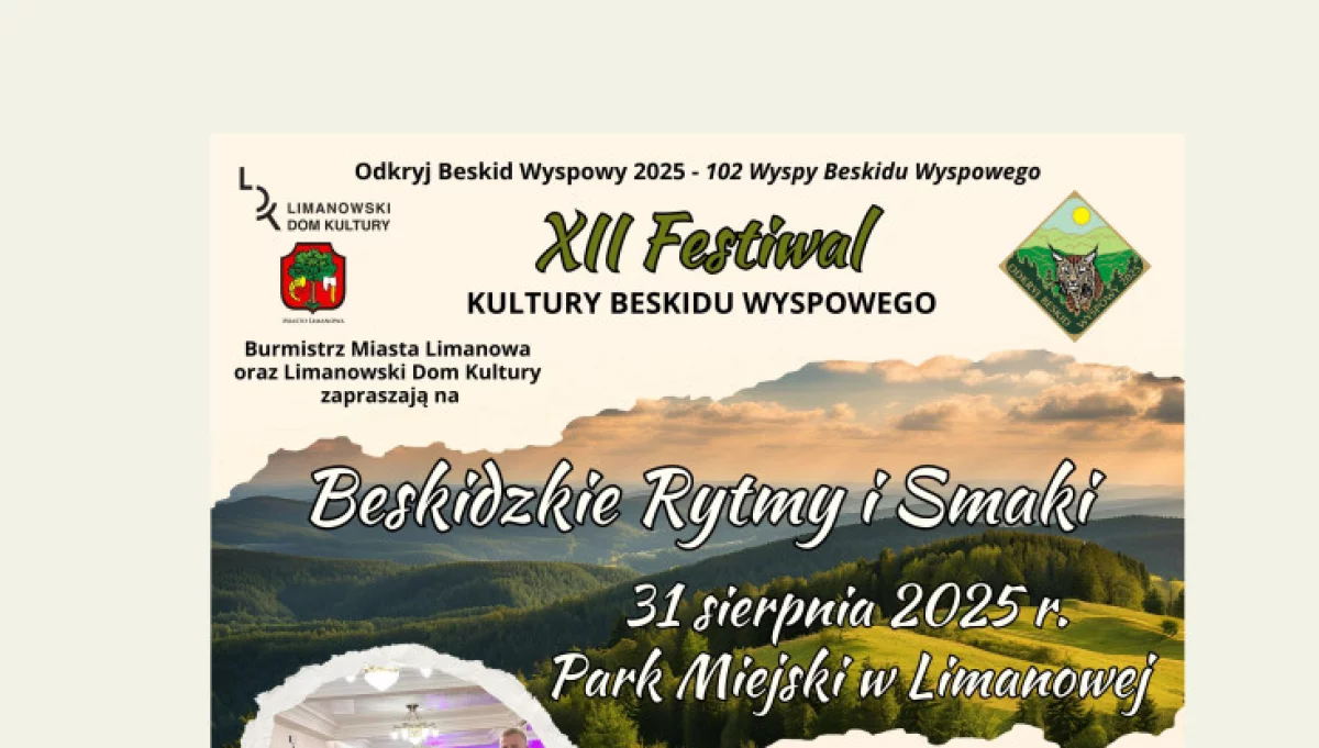 XII Festiwal Kultury Beskidu Wyspowego „Beskidzkie Rytmy i Smaki” – folklor, muzyka i kulinarne tradycje!