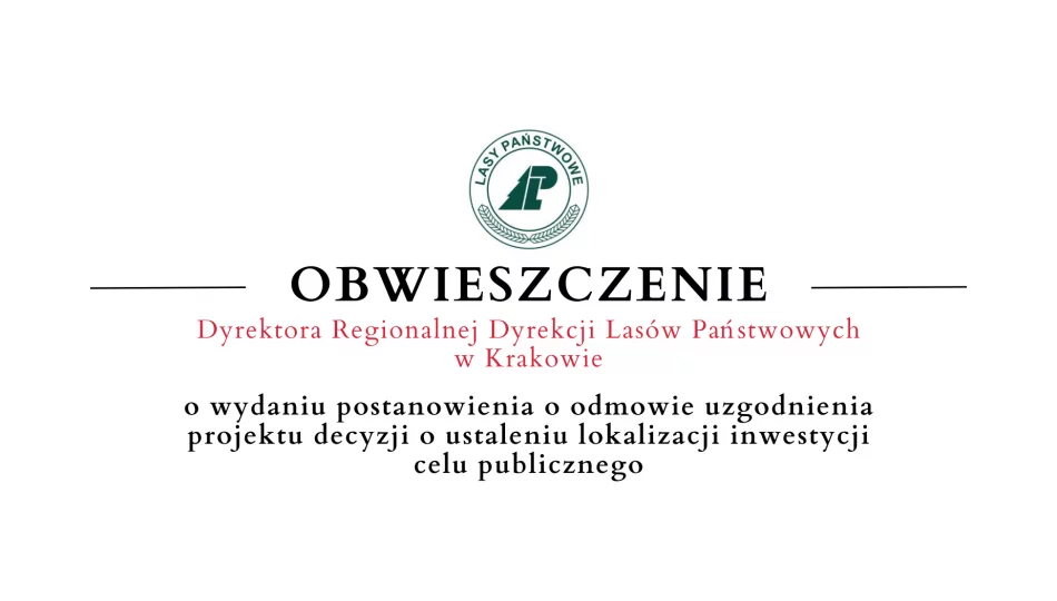 Obwieszczenie Dyrektora Regionalnej Dyrekcji Lasów Państwowych w Krakowie - 01.09 - zdjęcie 1