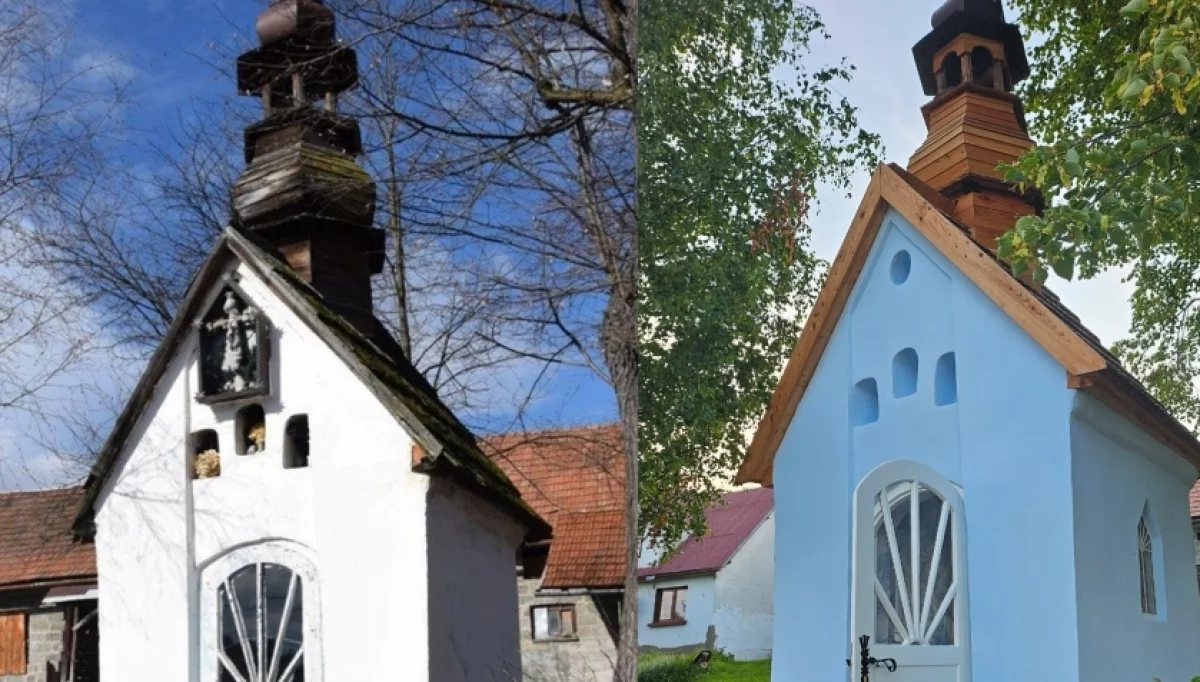 Odnowiona kapliczka z XIX wieku/fot.: UG Mszana Dolna