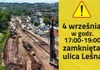 W czwartek 4 września w godz. 17:00 – 19:00 ulica Leśna będzie zamknięta - zdjęcie główne
