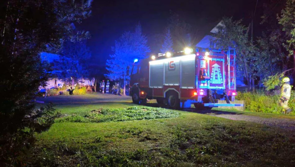 Zapalił się przewód po uderzeniu pioruna - zdjęcie 1