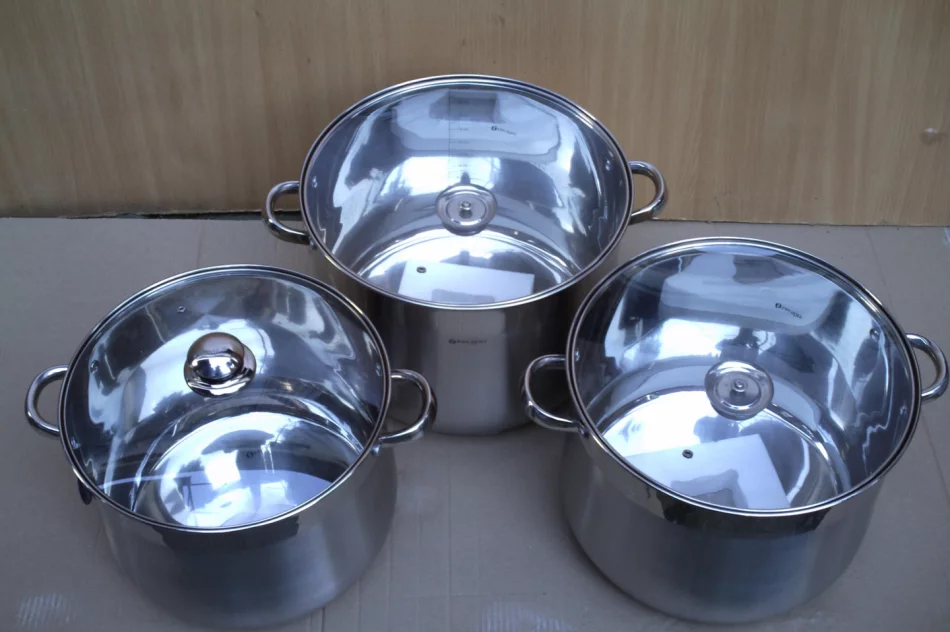 garnki duże do gastronomi i domu zestaw 3 szt  16L-19L-22,5L - zdjęcie 1