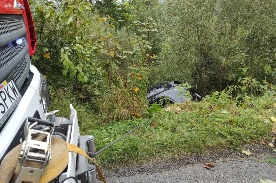 33-latka doprowadziła do zderzenia z Porsche, auto w rowie - zdjęcie 2