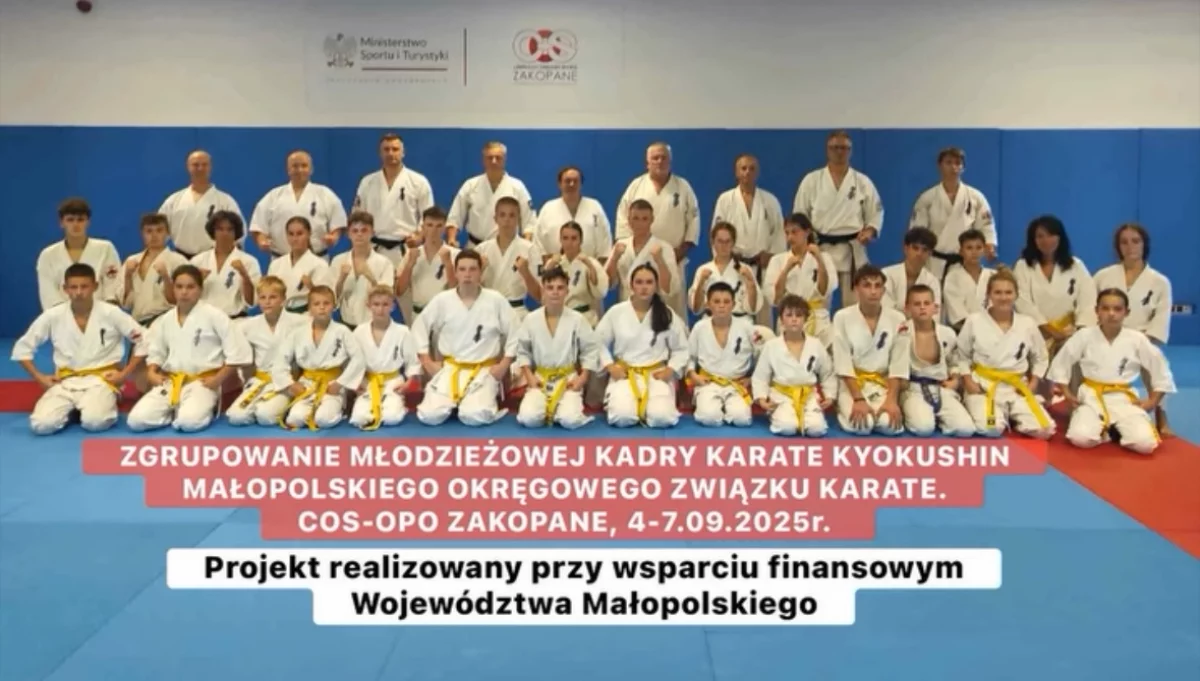 Zawodnicy ARS Limanowa – JONIEC TEAM na Zgrupowaniu Młodzieżowej Kadry Karate Kyokushin MOZK