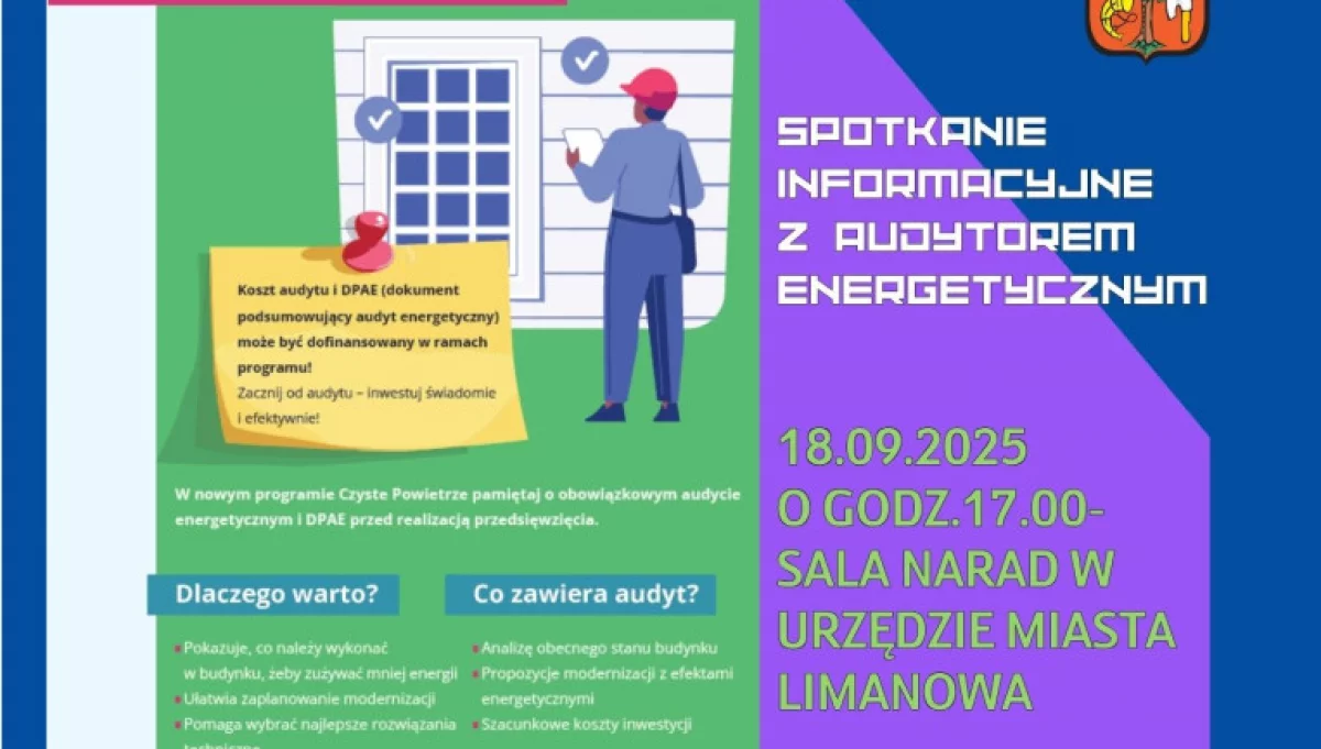 Zaproszenie na spotkanie informacyjne z audytorem energetycznym