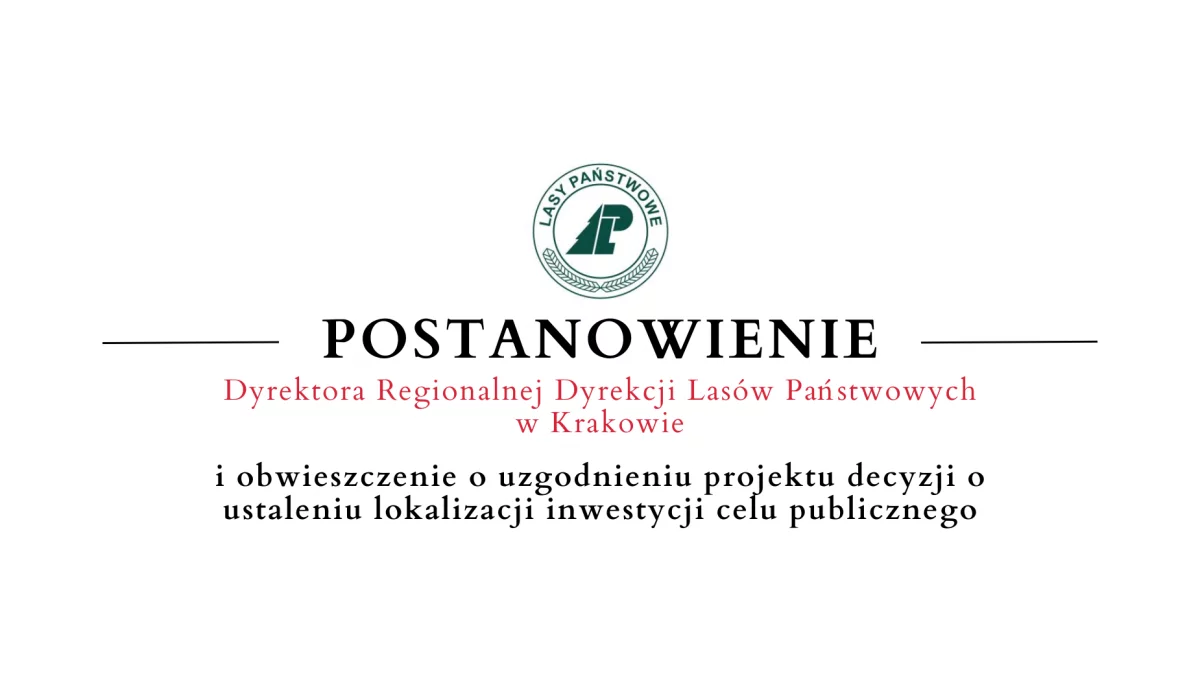 Obwieszczenie Dyrektora Regionalnej Dyrekcji Lasów Państwowych w Krakowie - 12.09 - 2