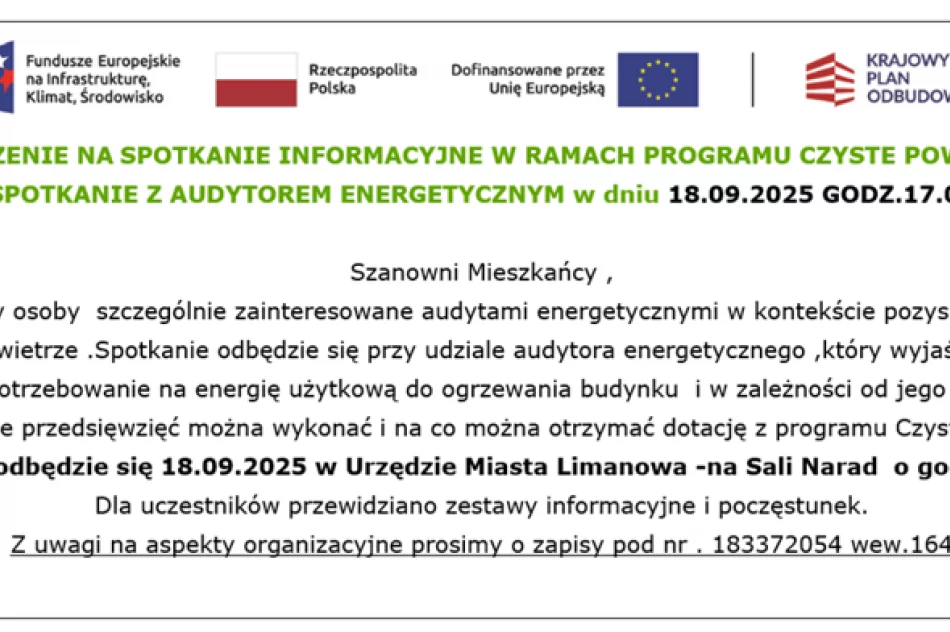 Masz pytania o audyty energetyczne? Zapraszamy na spotkanie 18 września ! - zdjęcie 2