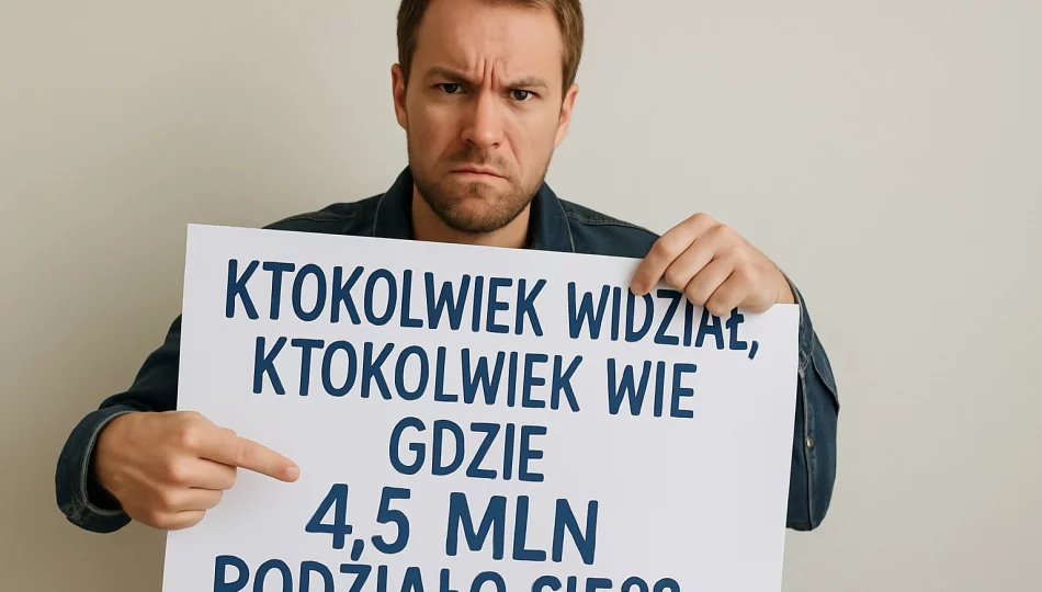 Ktokolwiek widział, ktokolwiek wie gdzie 4,5 mln zł podziało się? - zdjęcie 1