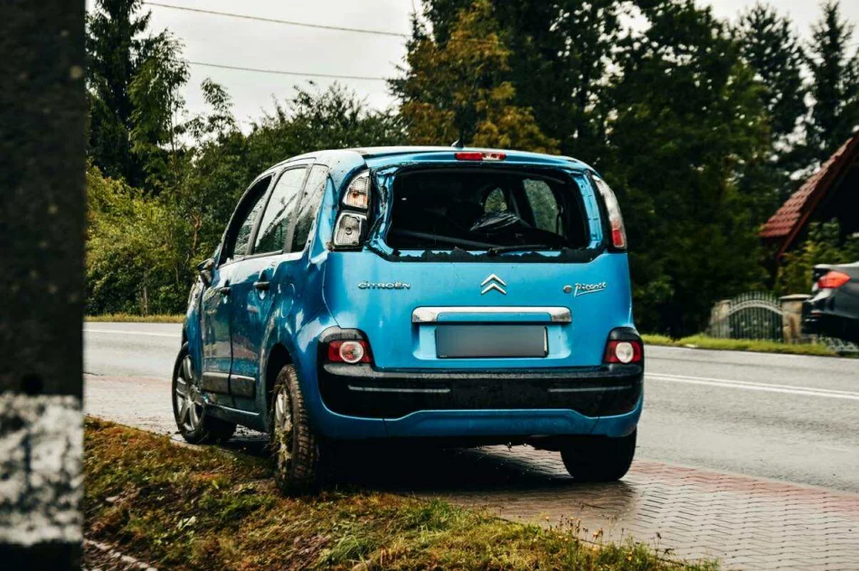 Wypadł z drogi i uderzył w ogrodzenie - zdjęcie 10