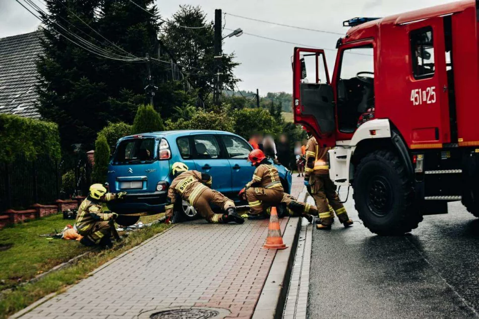 Wypadł z drogi i uderzył w ogrodzenie - zdjęcie 12