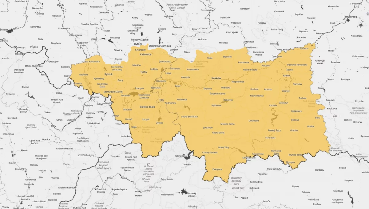 IMGW wydał ostrzeżenie: burze z silnym deszczem i wiatrem w Małopolsce i na Śląsku