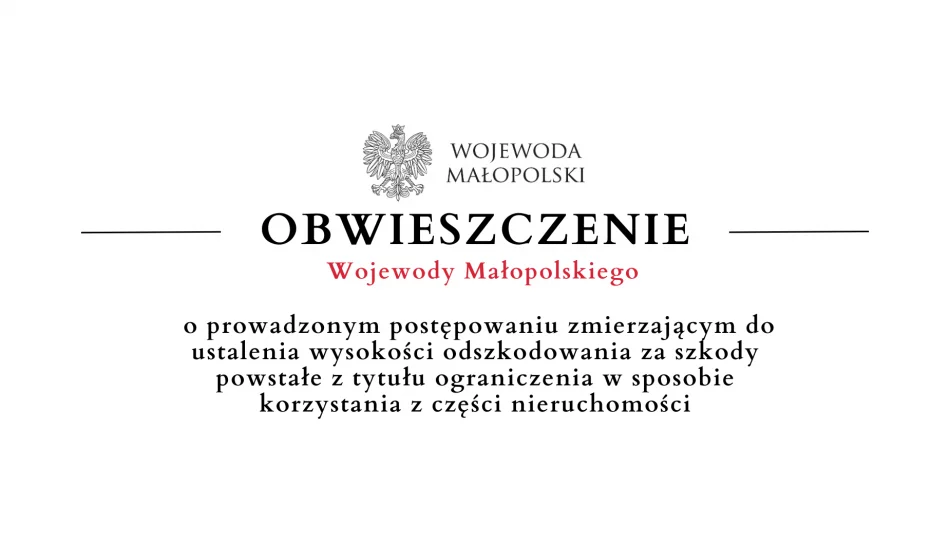 Obwieszczenie Wojewody Małopolskiego o prowadzonym postępowaniu - 3 - zdjęcie 1