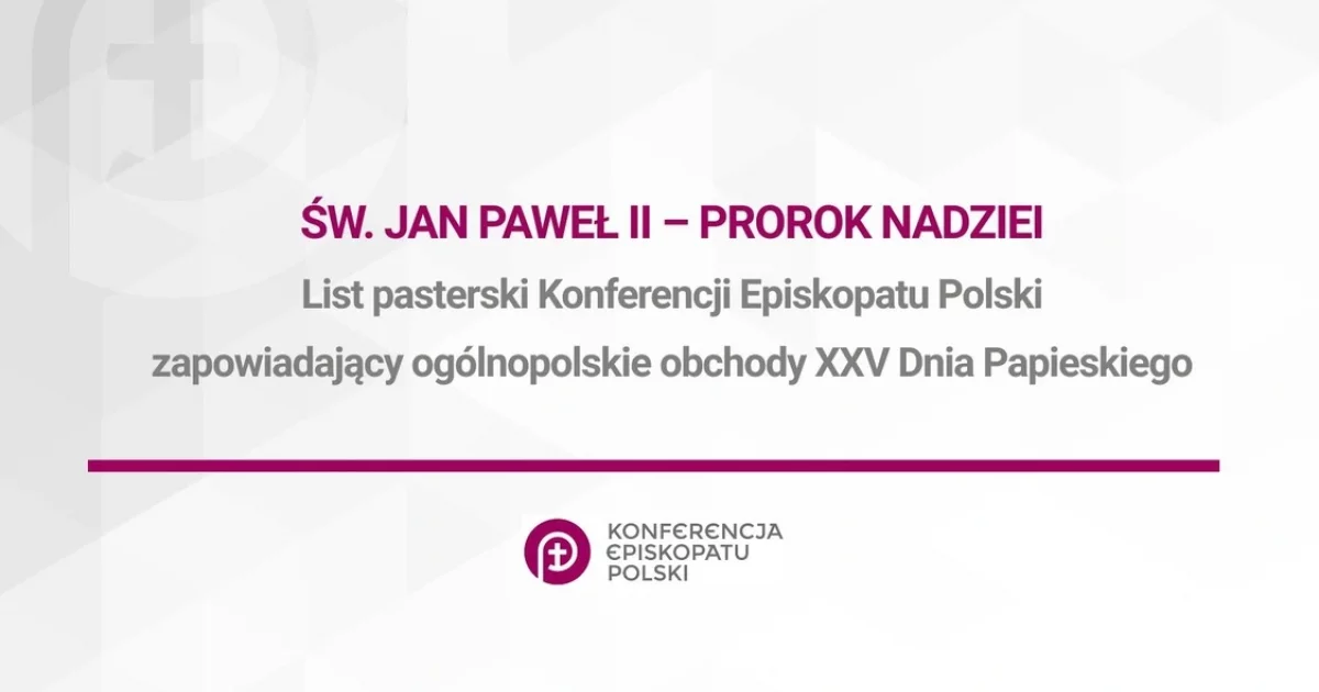 List pasterski KEP na niedzielę