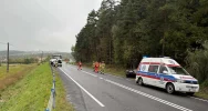Zderzenie aut, ruch wahadłowy na "krajówce" - zdjęcie 2