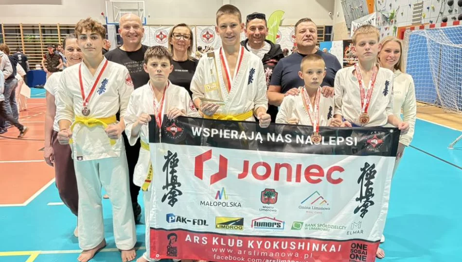 Puchar Polski Karate Kyokushin – świetny start i 5 medali limanowskich karateków ARS Limanowa–JONIEC TEAM! - zdjęcie 1