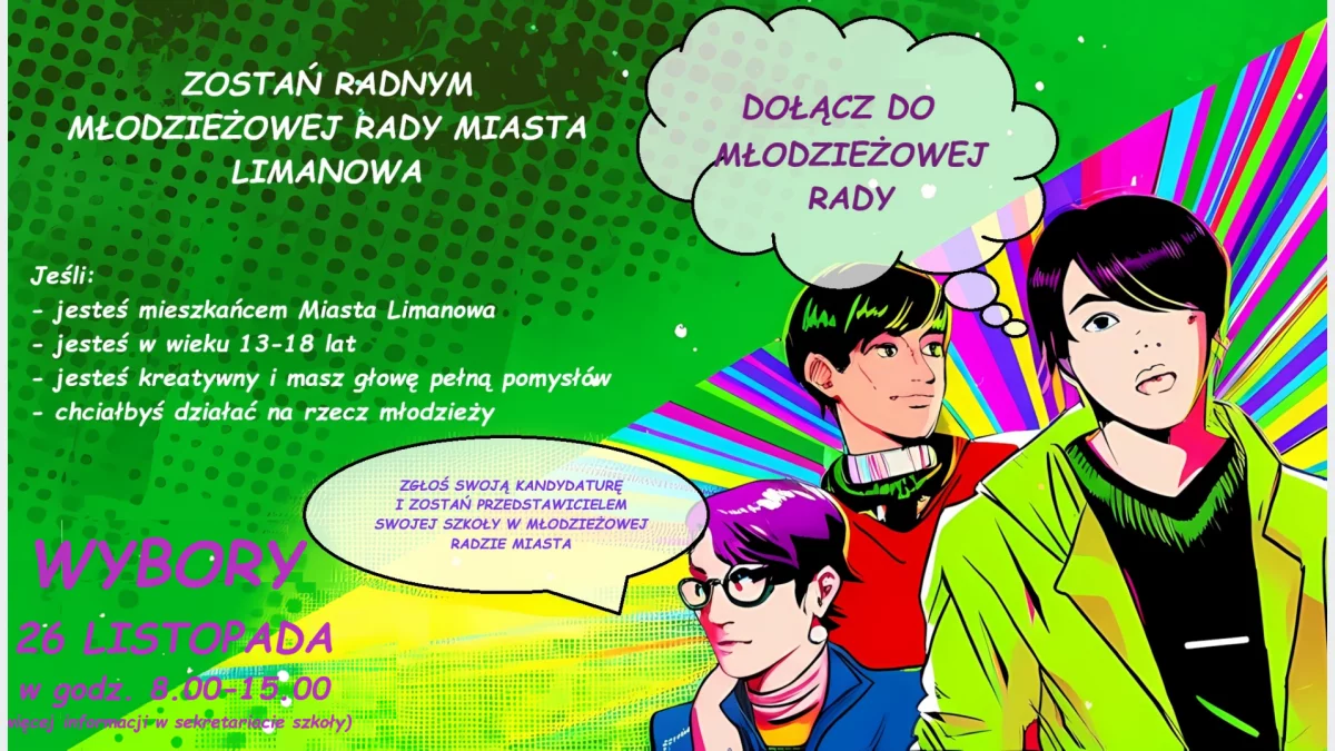 ZARZĄDZENIE Burmistrza Miasta Limanowa ws. wyborów uzupełniających Młodzieżowej Rady Miasta Limanowa