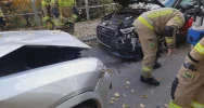 Zderzenie trzech aut, jedna osoba ranna - zdjęcie 3