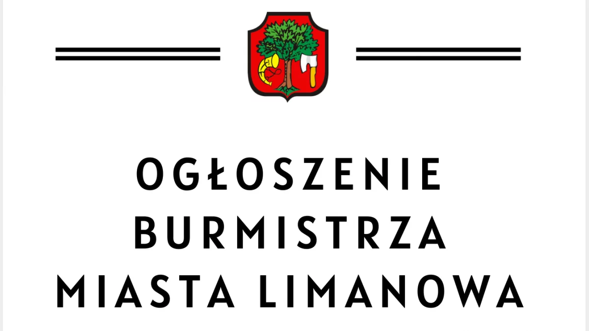 Ogłoszenie Burmistrza Miasta Limanowa – wykaz nieruchomości przeznaczonych do dzierżawy