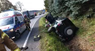 Auto w rowie, jedna osoba w szpitalu - zdjęcie 5