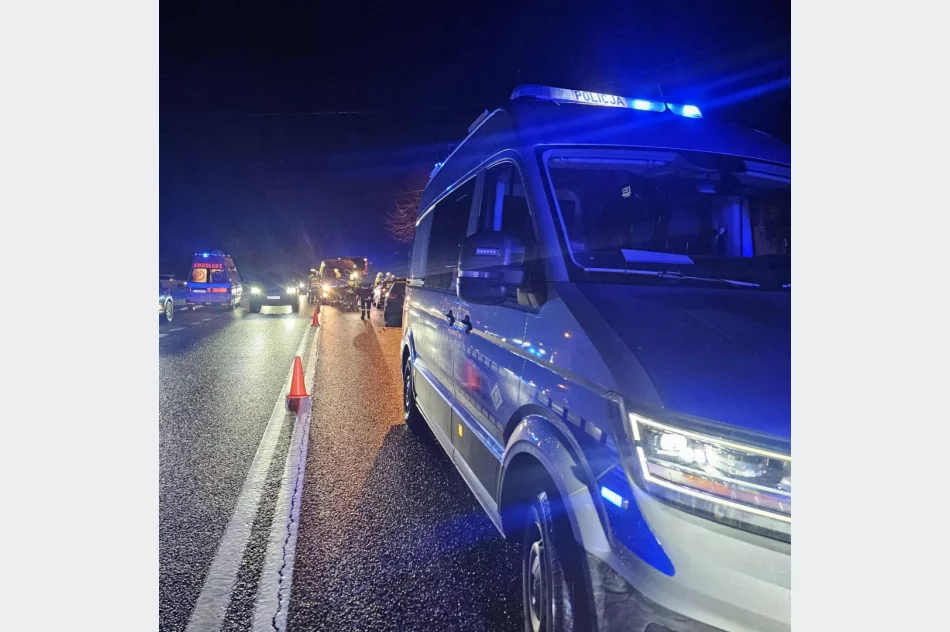 Rowerzysta pod wpływem i kolizja na DK28 - zdjęcie 3