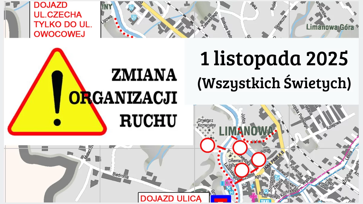 Zmiana organizacji ruchu w dniu Wszystkich Świętych