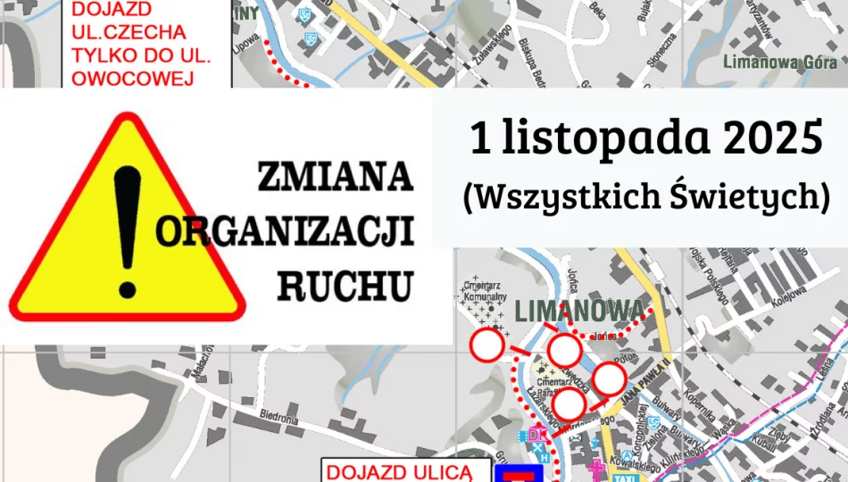 Zmiana organizacji ruchu w dniu Wszystkich Świętych - zdjęcie 1