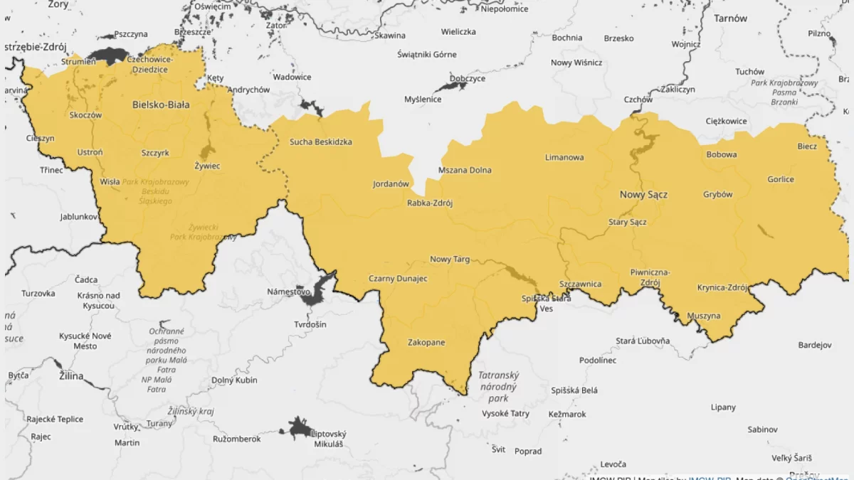 IMGW ostrzega: intensywne opady deszczu. Obowiązuje ostrzeżenie pierwszego stopnia