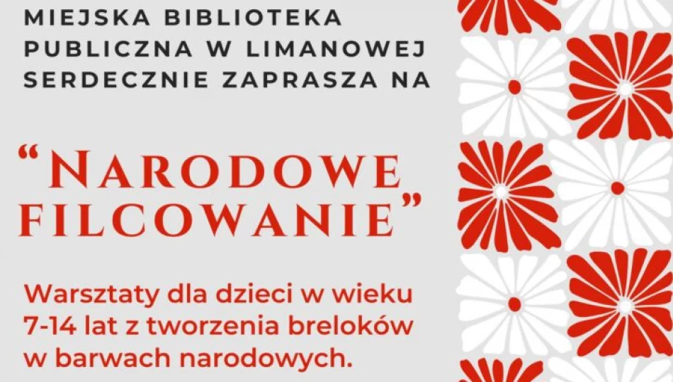 “Narodowe filcowanie” – warsztaty z tworzenia breloków w barwach patriotycznych w bibliotece - zdjęcie 1