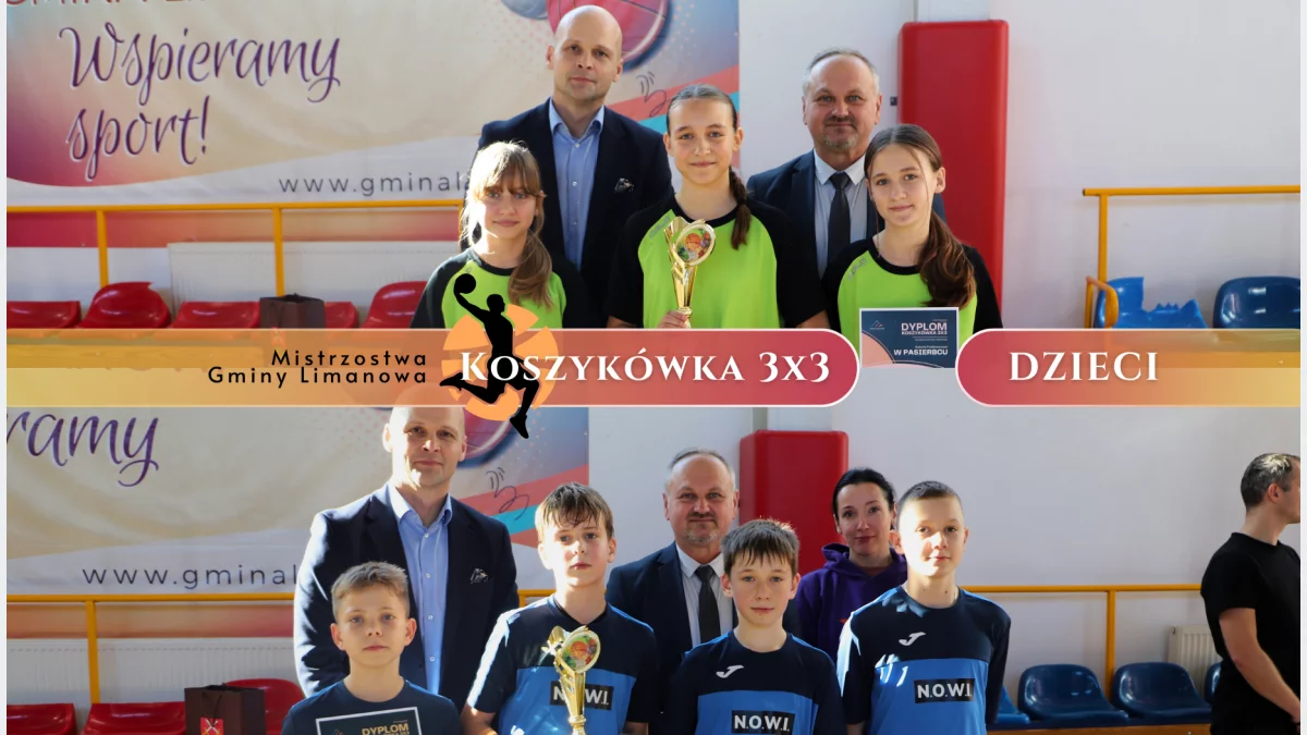 Rozstrzygnięcie mistrzostw Gminy Limanowa w Koszykówce 3x3 Dzieci