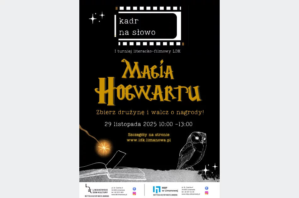 Kadr, słowo i odrobina magii – dołącz do I Turnieju Literacko-Filmowego "Kadr na słowo - Magia Hogwartu" - zdjęcie 2