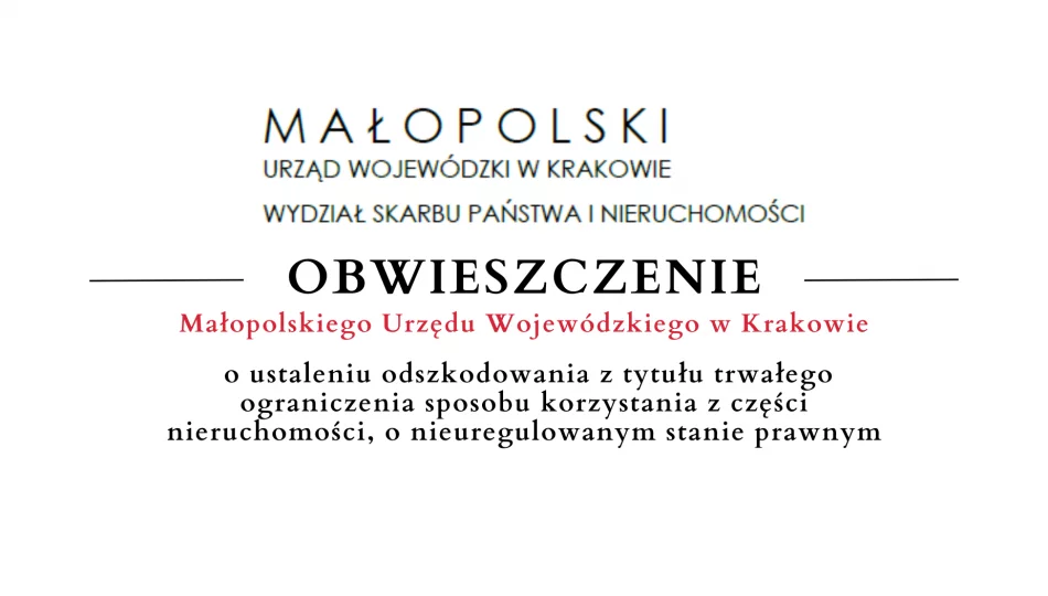 Ogłoszenie o ustaleniu odszkodowania - obręb Pisarzowa - 06.11 - zdjęcie 1