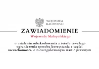Zawiadomienie o ustaleniu odszkodowania - obręb Pisarzowa - zdjęcie główne