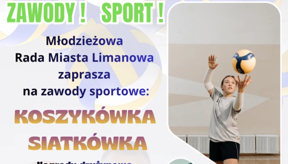 W sobotę 15 listopada Młodzieżowa Rada Miasta Limanowa zaprasza młodzież z Miasta Limanowa na zawody sportowe - zdjęcie 1