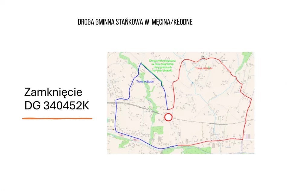 Tymczasowa organizacja ruchu na terenie Kłodnego i Męciny - zdjęcie 2