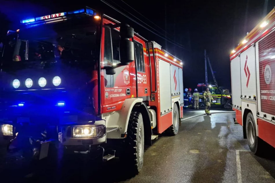 Jedna osoba nie żyje, a trzy są w szpitalu - tragiczny finał pożaru w Krosnej - zdjęcie 8
