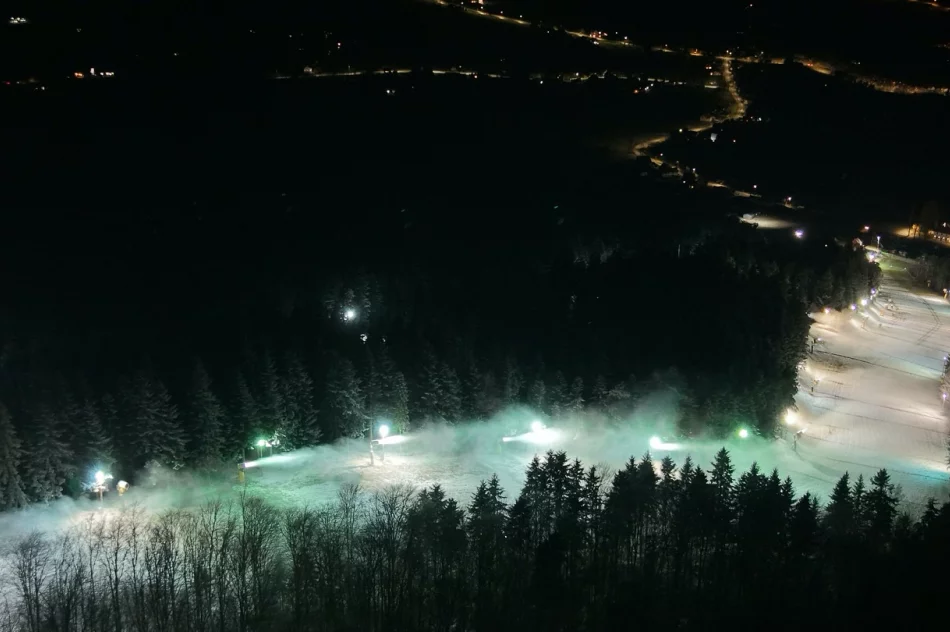 Pierwsza stacja na Limanowszczyźnie rozpoczęła naśnieżanie - zdjęcie 5