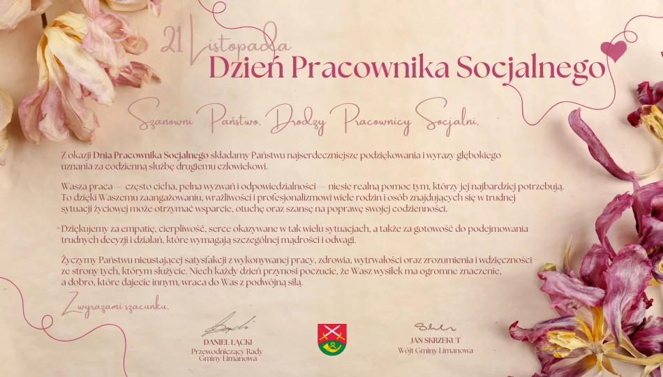 Życzenia z okazji Dnia Pracownika Socjalnego 2025 - zdjęcie 1