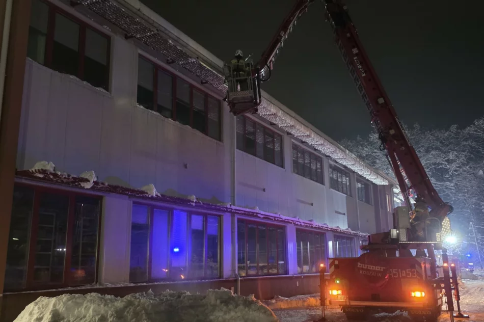 Uszkodzona konstrukcja nad wejściem do firmy - zdjęcie 5
