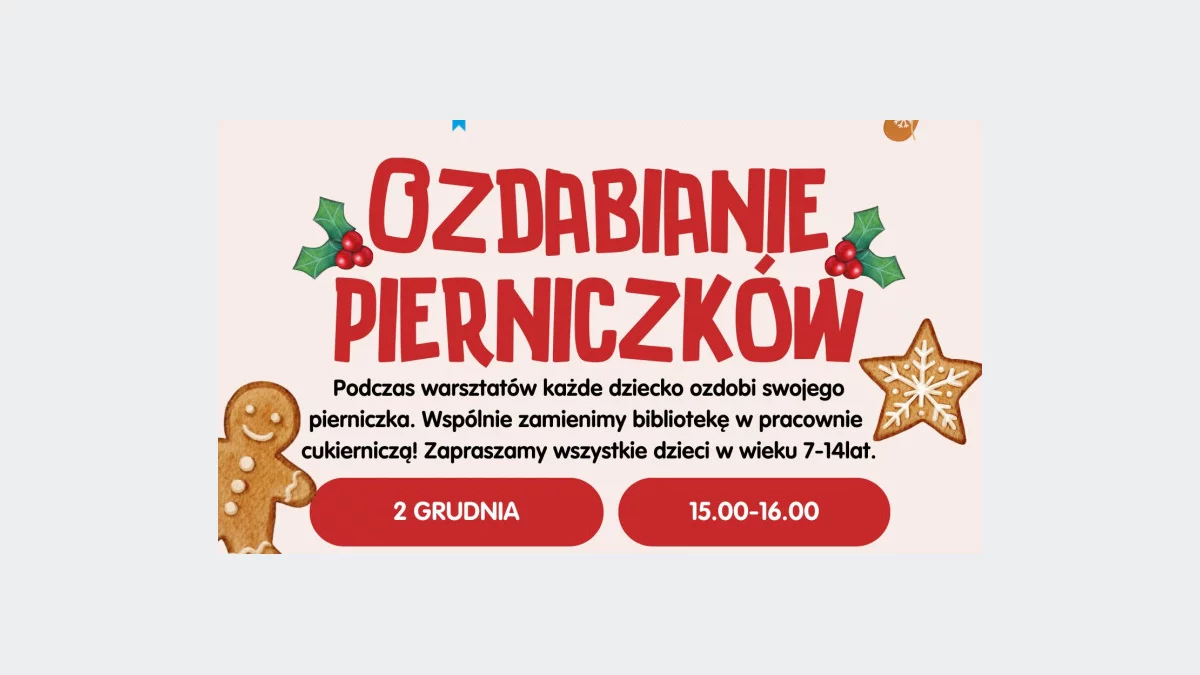 Warsztaty Ozdabiania Pierniczków w bibliotece