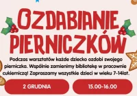 Warsztaty Ozdabiania Pierniczków w bibliotece - zdjęcie główne