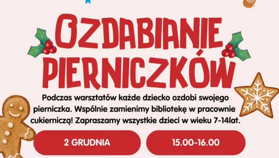 Warsztaty Ozdabiania Pierniczków w bibliotece - zdjęcie 1