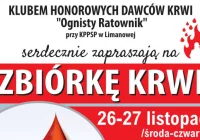 26 i 27 listopada OSP Limanowa zaprasza na zbiórkę krwi - zdjęcie główne