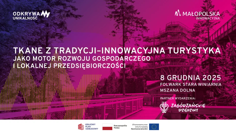 Zapraszamy na finał tegorocznego cyklu „Innowacyjna Małopolska” do Mszany Dolnej! - zdjęcie 1